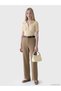 Seray New Season Brown Women's Trousers with Belted Waist