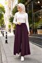 Pants with Skirt Look, Elastic Waist and Laces 20664