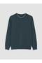 Özmarka New Season Green Crew Neck Men's Sweatshirt - 4