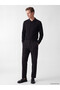 Men's Black Polo Neck Sweatshirt - 3