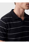 Esvab • Modern & Distinctive Devrik Roba Collar Striped Men's Knitwear T-Shirt - 3