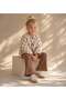 Ethnic Pattern Quilted and Camisole Bottom 2-Piece Set - Light Coffee - 3