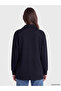 Ozmarka New Season Navy Blue Soft Touch Women's Zippered Sweatshirt - 4