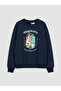 Ozmarka New Season Navy Blue Printed Boys' Sweatshirt - 2