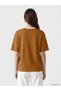 Two Mt Shop Quality Lcw Vision Brown Interlock Printed Loose & Loose Short Sleeve Women's T-Shirt - 4