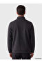 Vizyon New Season Black Stand Collar Men's Zippered Sweatshirt - 3