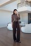 Tok Doku Acı Kahve Premium Palazzo Trousers - 2