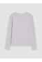 Gray Teddy Bear Printed Girls' T-Shirt - 4