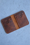 Genuine Leather Wallet – Minimal Design with 2X2 Card Compartments - Brown - 4