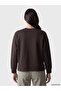 Vizyon New Season Brown Oversize Soft Touch Women's Sweatshirt - 4