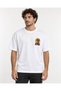 White Oversize Cool Cat Printed Men's T-Shirt - 3