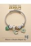 Trend Steel Stylish Women's Charm Steel Bracelet with Green Heart, Clover and Dolphin Figures - 5
