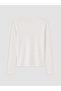 Vizyon New Season Ecru Crew Neck Girls' T-Shirt - 4