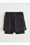 Xside Active Black Standard Fit Men's Tights Shorts - 7