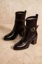 Li̇vamod Women's Heeled Boots with Belt Buckle, Elastic, Stylish, Daily Ankle Boots