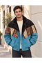 (8004) Recien Unisex Fur Collar Vintage Aztec Jacket Oversize 90S Coats Small / Medium Compatible - 4
