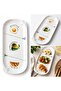 Portion Control Diet Plate 34 cm – Protein, Vegetable, Carbohydrate Patterned Ceramic Healthy Eating Serving Plate - 5
