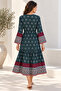 Women's Double-Breasted Collar Midi Length Viscose Dress - 2