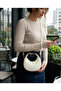 Cream Gold Detailed Mini Women's Shoulder and Crossbody Bag