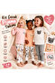 Girls' 3-Piece Pajama Set – Cotton, Patterned, Comfortable and Soft Children's Pajamas - 2