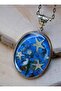 Handmade Necklace with Tiny Sea Star - Blue -