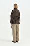 Short Trench Coat / Comfortable Fit Wide Trench Coat - Brown - 4