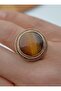 Eagle Eye Natural Stone Handmade Ring - Brown - - 4