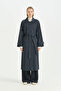 Reglan Sleeve Windbreaker Detailed Trench Coat - Navy Blue