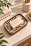 Patterned Solid Soap and Dish Sponge Stand |   Modern Design Drainable Soap and Dish Sponge Stand |   Stylish Bathroom & Sink Organizer - 2
