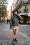 Women's Belted Button Detailed Stand Collar Cashmere Short Coat - 2