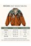 (8080) Unisex Fur Collar Vintage Pattern Jacket Oversize 90S Coat Small / Medium Compatible - 7