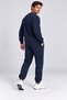 Men's Navy Blue Oversize Sweatshirt Jogger Tracksuit Set - 4