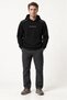 Donyt Men's New Season Regular Fit Hooded Cotton Sweartshirt Black - 2