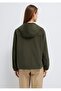 Sabit Hooded Oversized (Wide Cut) Khaki Women's Jacket. - 3