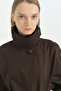 Short Trench Coat / Comfortable Fit Wide Trench Coat - Brown - 3