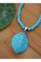 Turquoise Stone Necklace - Turquoise - - 2