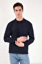 Cotton Buttoned Polo Collar Sweatshirt Men's Polo Collar Sweat 5905838 - 5