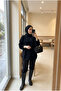 Women's Plush Bearded Knitwear Oversize Tunic Sweater - 3