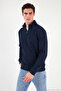 Cotton Half Zipper Stand Collar Sweater Men's Sweater 5905882 - 6