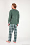 Plaid Cotton Crew Neck Long Sleeve Pajama Set Men's Pajama Set 6575003 - 7