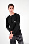 Striped Cotton Pajama Set with Chest Pockets Men's Pajama Set 6575008 - 4