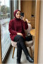 Women's Plush Bearded Knitwear Oversize Tunic Sweater - 4