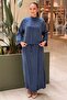 Short Front, Long Back Tunic and Trousers Set with Drawstring Detail - 2