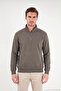 Cotton Half Zipper Stand Collar Sweater Men's Sweater 5905882 - 2