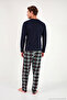 Plaid Pocketed Elastic-Waist 100% Cotton Regular Fit Pajama Set Men’s Pajama Set 657200 - 7