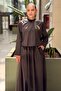 Tunic Dress with Bird Brooch - 3