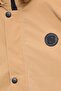 Mustard Boy's Embroidered Fur Hooded Inflatable Coat with Fleece Inside 24933 - 5