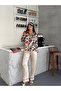 Premium Satin Fabric Buttoned Long Sleeve Pajama Set - with Buckle and Bandage Gift - 4