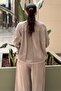 Short Front, Long Back Tunic and Trousers Set with Drawstring Detail - 4