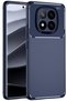 غطاء متوافق مع هاتف Redmi Note 14 Pro 5G مع تركيز تلقائي وغطاء كربوني - أزرق داكن